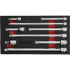 EPAuto 9-Pcs 1/4-inch, 3/8-inch and 1/2-inch Drive Sizes Wobble Extension Set - Image 3