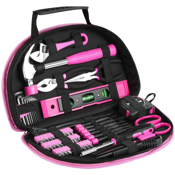 EXCITED WORK 69-Piece Pink Tool Kit