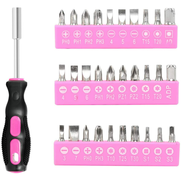 EXCITED WORK 69-Piece Pink Tool Kit - Image 3